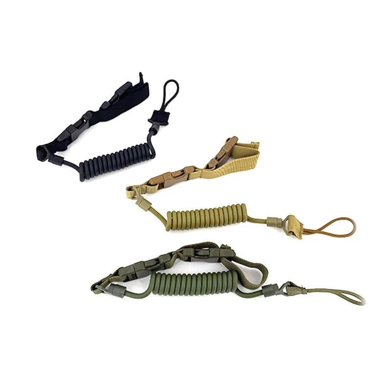 Kampfschlinge für Pistole mit elastischer Lanyard-Feder