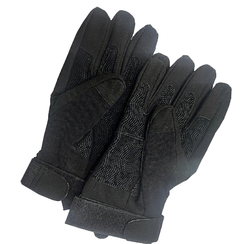 Schwarze Handschuhe in voller Länge – Schwarz