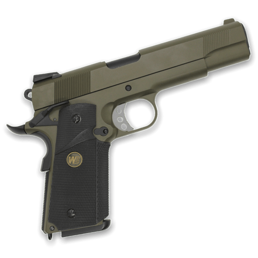 „CQB Master“ WE Tech 1911 MEU Gelsoft Gas Blowback Pistole – Olive Drab Version