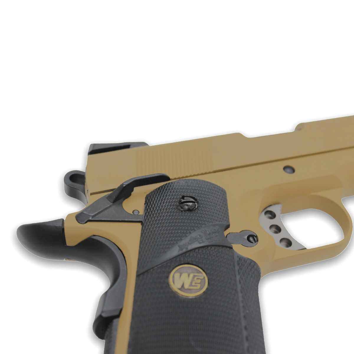 WE Tech „CQB Master“ 1911 MEU Gelsoft Gas Blowback Pistole – Tan-Version