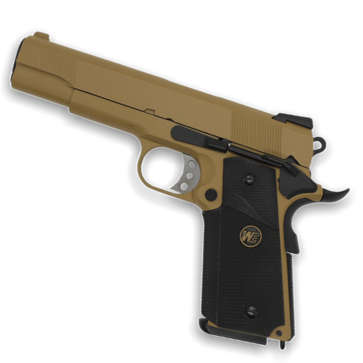 WE Tech „CQB Master“ 1911 MEU Gelsoft Gas Blowback Pistole – Tan-Version