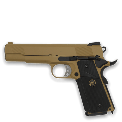 WE Tech „CQB Master“ 1911 MEU Gelsoft Gas Blowback Pistole – Tan-Version