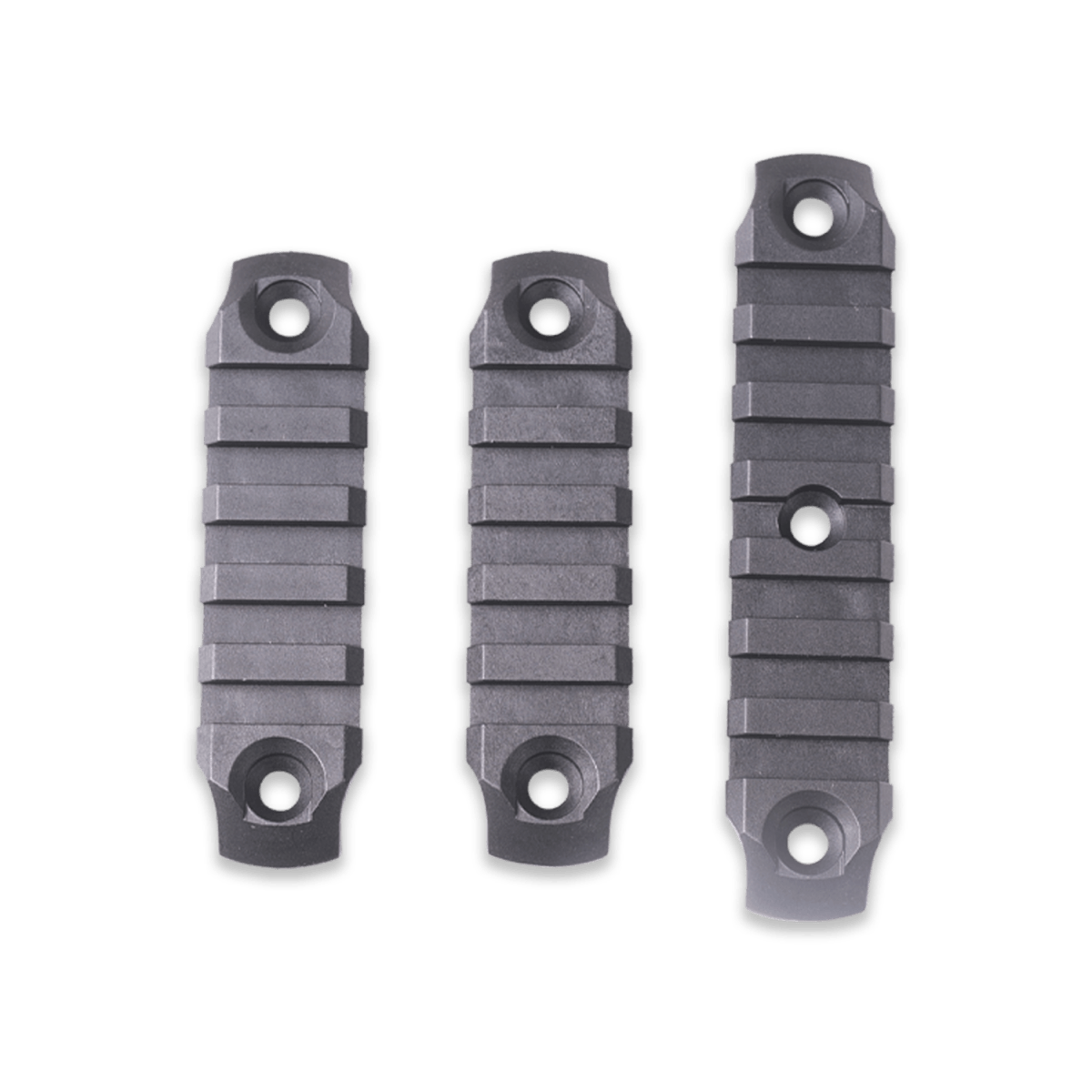 DYTAC Keymod Polymerschiene – Schwarz (2 x 5 Steckplätze – 1 x 7 Steckplätze)