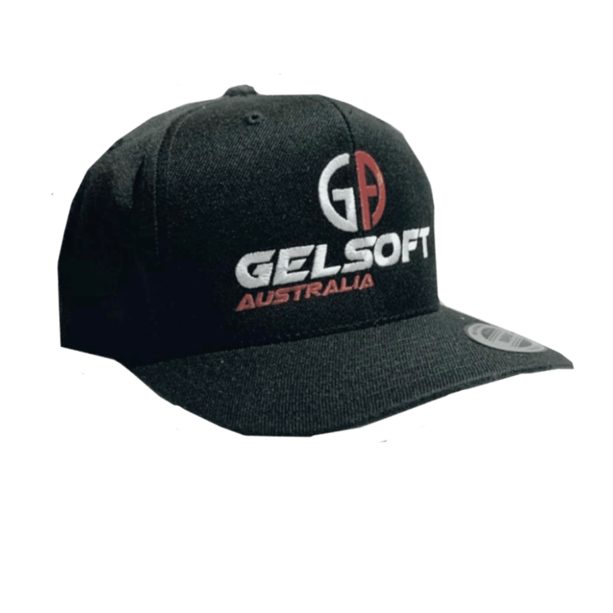 Gelsoft Australia Hat – Schwarze Schirmmütze, bestickt, verschiedene Größen
