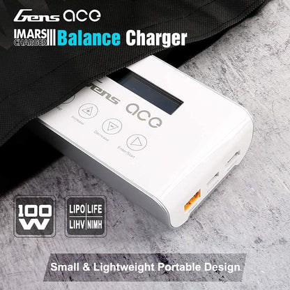 Gens ace 5A Balance-Ladegerät für NIMH/Lipo-Akku, Ladegerät mit XT60-Anschluss für RC-Akku (100 W)