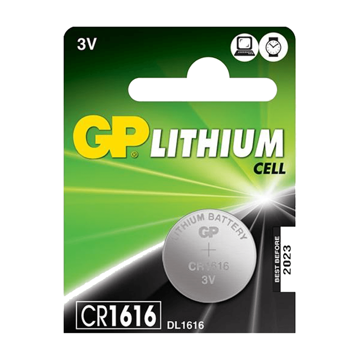 GP Lithiumzelle 3 V CR1616 (DL1616) Batterie