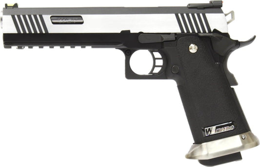 We Tech 6" Irex Hi-Capa Gas Blow Back Pistole – zweifarbig – keine Markierung