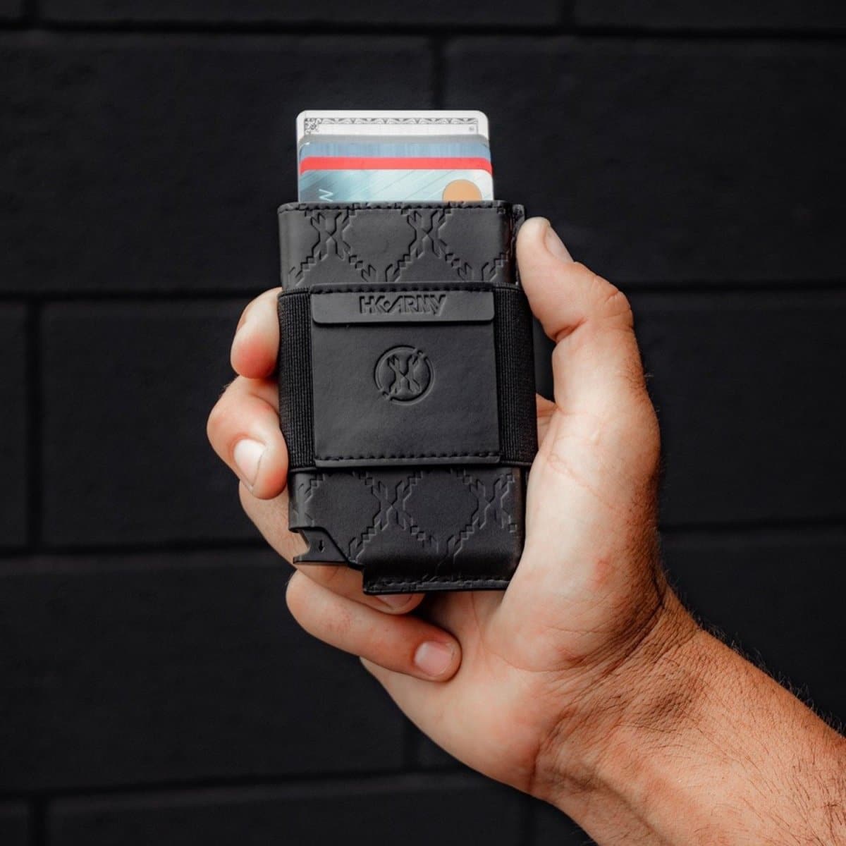 HK Army Switch-Geldbörse – Monogramm – Schwarz