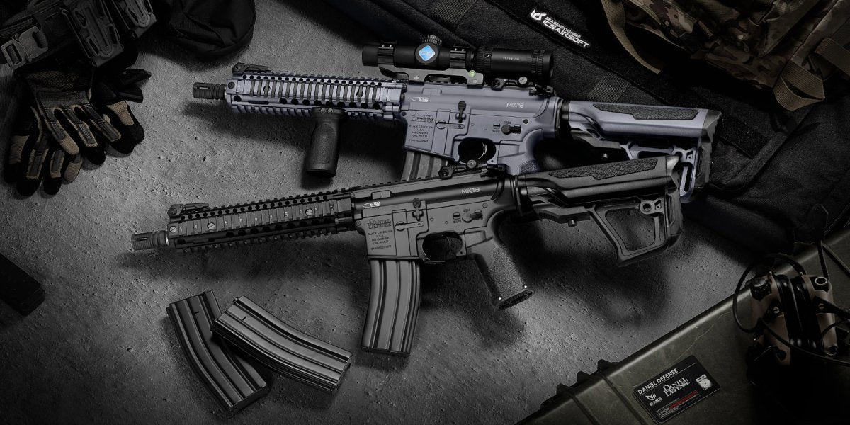 Von ICS EMG/Daniel Defense lizenziertes MK18 EBB AEG Gelsoft-Gewehr