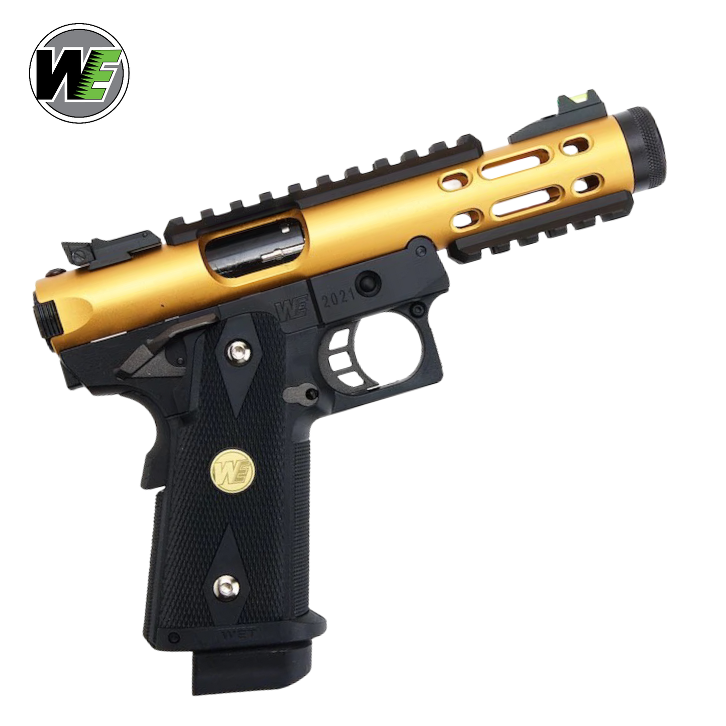 WE Galaxy Hi-Capa 5.1 Typ A GBB Pistole – Gold Slide K Rahmen