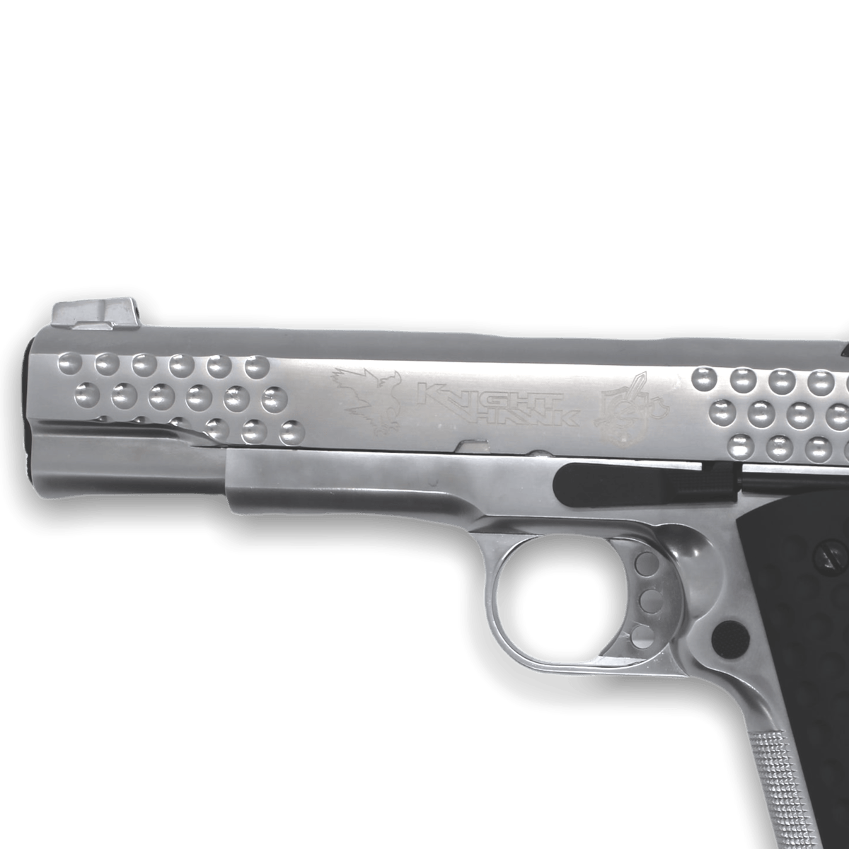 WE Tech „Knighthawk“ M1911 KAC Gelsoft Gas Blowback Pistole – Silber