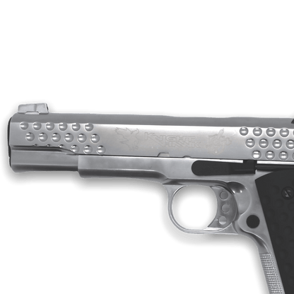 WE Tech „Knighthawk“ M1911 KAC Gelsoft Gas Blowback Pistole – Silber