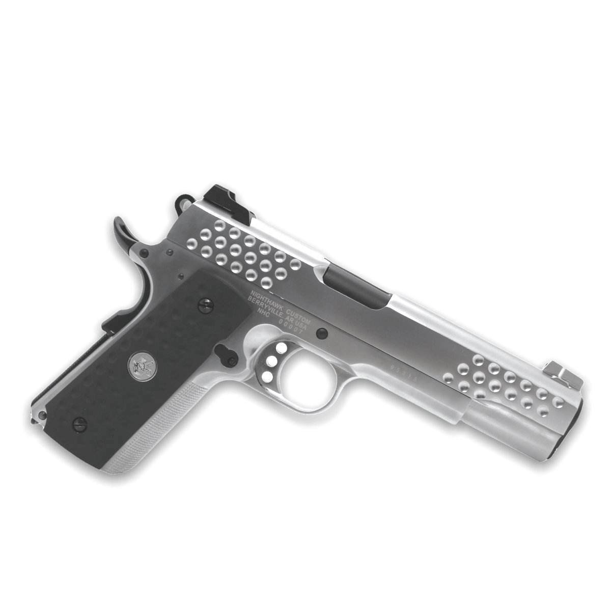 WE Tech „Knighthawk“ M1911 KAC Gelsoft Gas Blowback Pistole – Silber