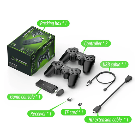 Mini Retro Konsole 64GB Drahtlose Videospielkonsolen 4K HD M8 Game Stick Lite Mit Gamepad Integrierte 20000 + spiele Für PS1/SFC/FC