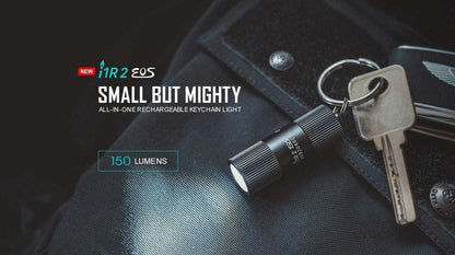 Olight i1r 2 EOS 150 Lumen USB wiederaufladbare Schlüsselanhänger-Taschenlampe