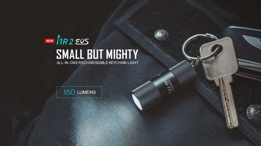 Olight i1r 2 EOS 150 Lumen USB wiederaufladbare Schlüsselanhänger-Taschenlampe