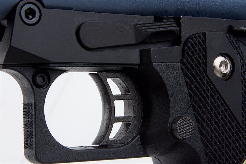 WE Galaxy Hi-Capa 5.1 Typ A GBB-Pistole – blauer Slide-K-Rahmen