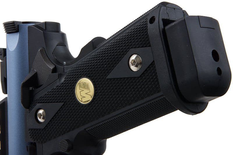 WE Galaxy Hi-Capa 5.1 Typ A GBB-Pistole – blauer Slide-K-Rahmen