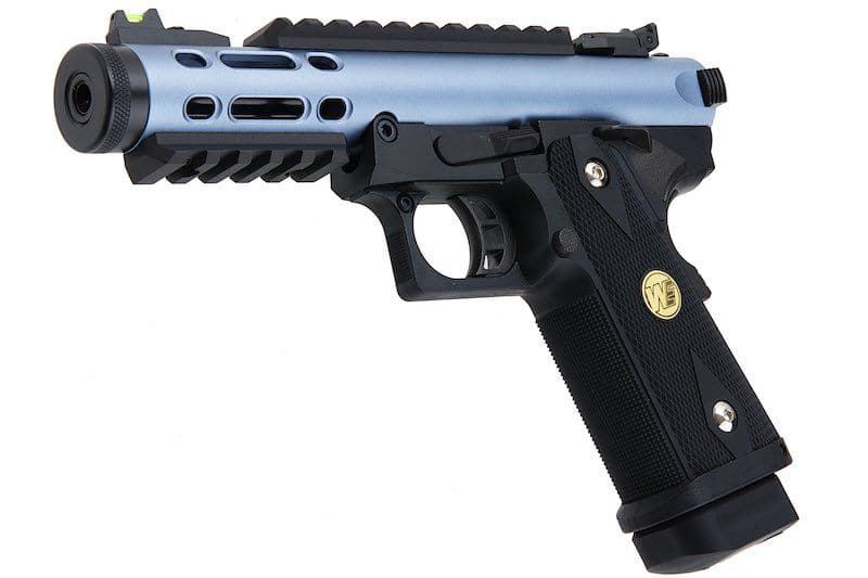 WE Galaxy Hi-Capa 5.1 Typ A GBB-Pistole – blauer Slide-K-Rahmen