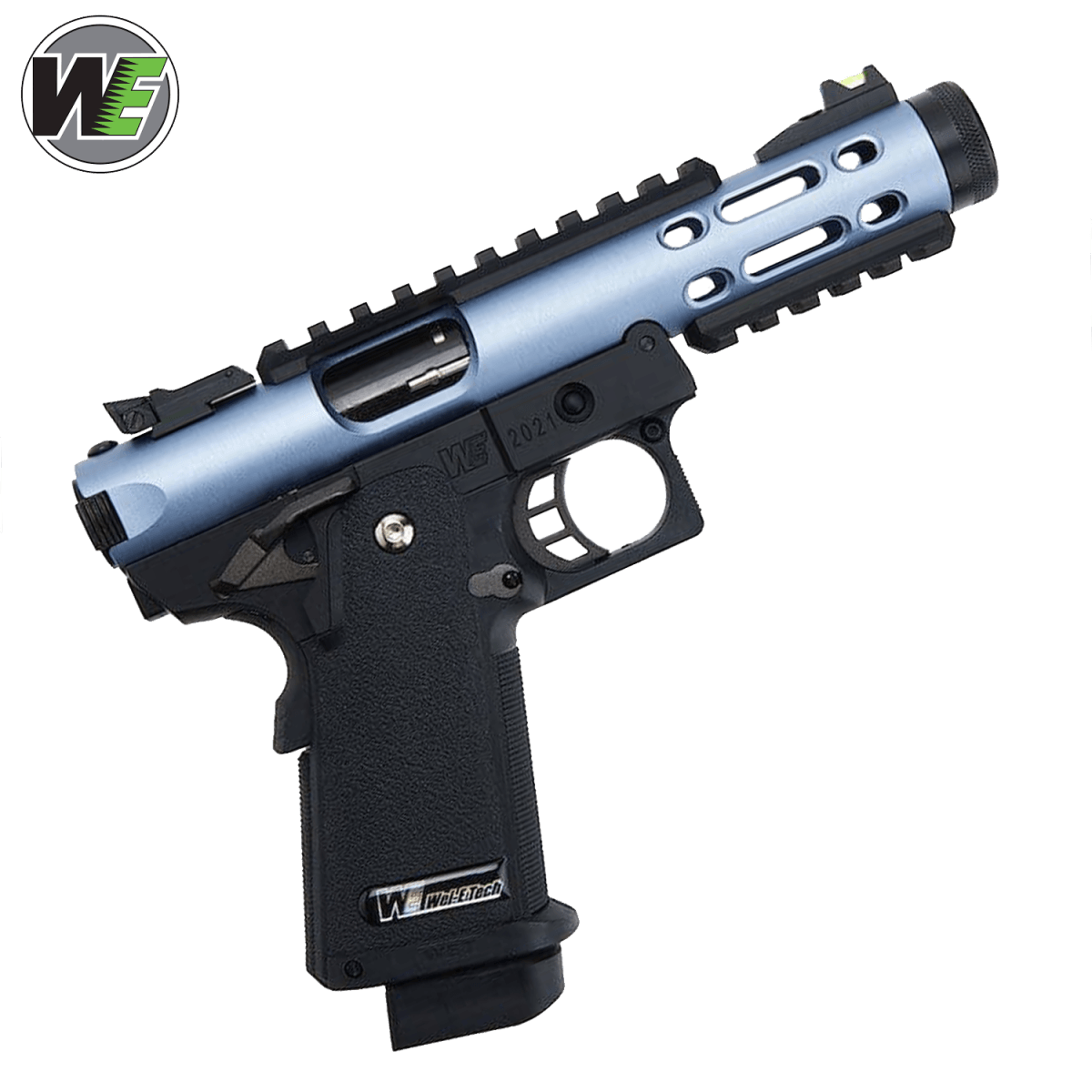 WE Galaxy Hi-Capa 5.1 Typ A GBB-Pistole – blauer Slide-R-Rahmen