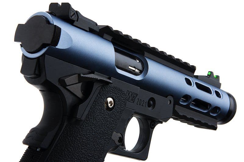 WE Galaxy Hi-Capa 5.1 Typ A GBB-Pistole – blauer Slide-R-Rahmen