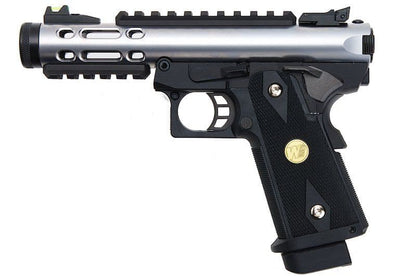 WE Galaxy Hi-Capa 5.1 Typ A GBB-Pistole – silberner Slide-K-Rahmen