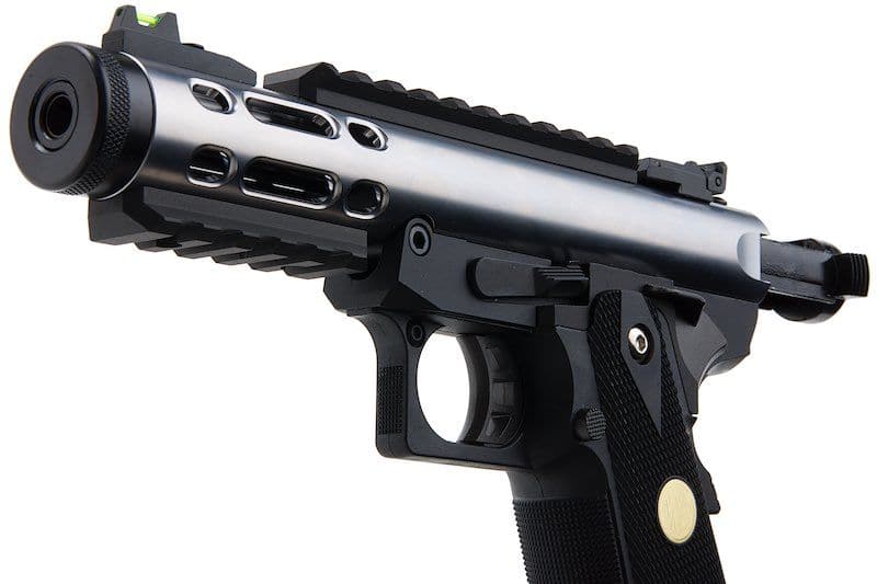 WE Galaxy Hi-Capa 5.1 Typ A GBB-Pistole – silberner Slide-K-Rahmen