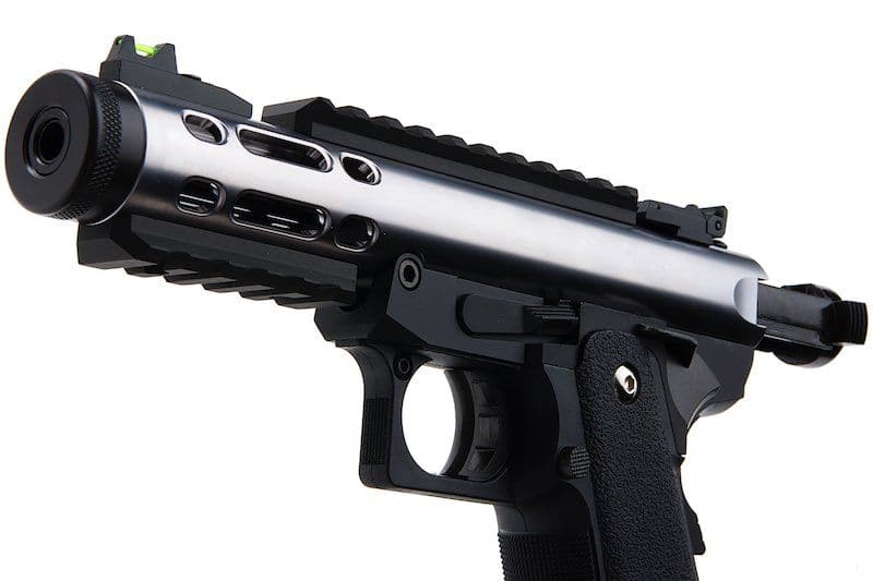 WE Galaxy Hi-Capa 5.1 Typ A GBB-Pistole – silberner Slide-R-Rahmen