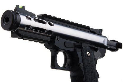 WE Galaxy Hi-Capa 5.1 Typ A GBB-Pistole – silberner Slide-R-Rahmen