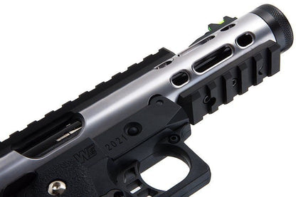 WE Galaxy Hi-Capa 5.1 Typ A GBB-Pistole – silberner Slide-R-Rahmen