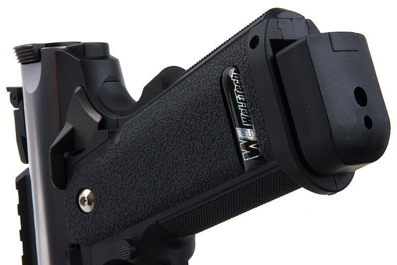 WE Galaxy Hi-Capa 5.1 Typ A GBB-Pistole – silberner Slide-R-Rahmen