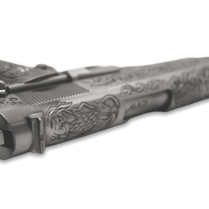 WE Tech 1911 Gelsoft Gas Blowback Pistole – Blumenmuster/Silber