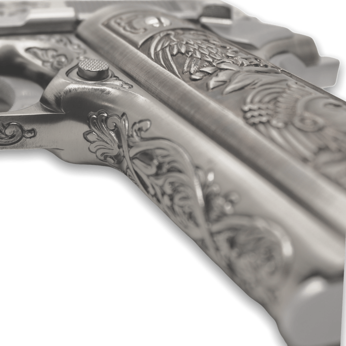 WE Tech 1911 Gelsoft Gas Blowback Pistole – Blumenmuster/Silber