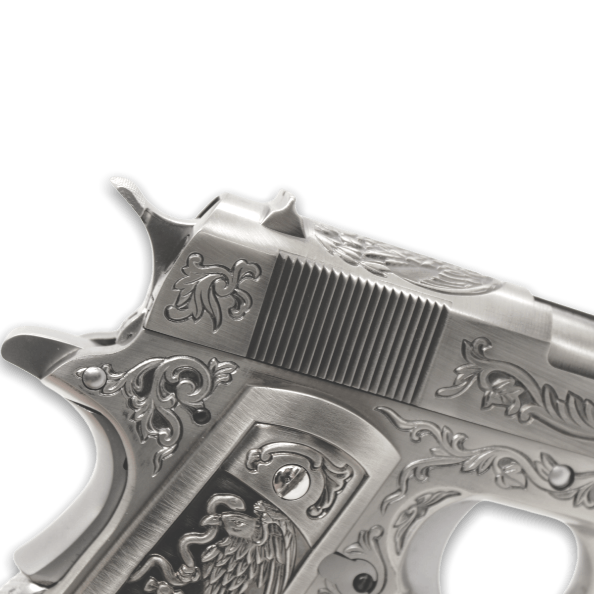 WE Tech 1911 Gelsoft Gas Blowback Pistole – Blumenmuster/Silber