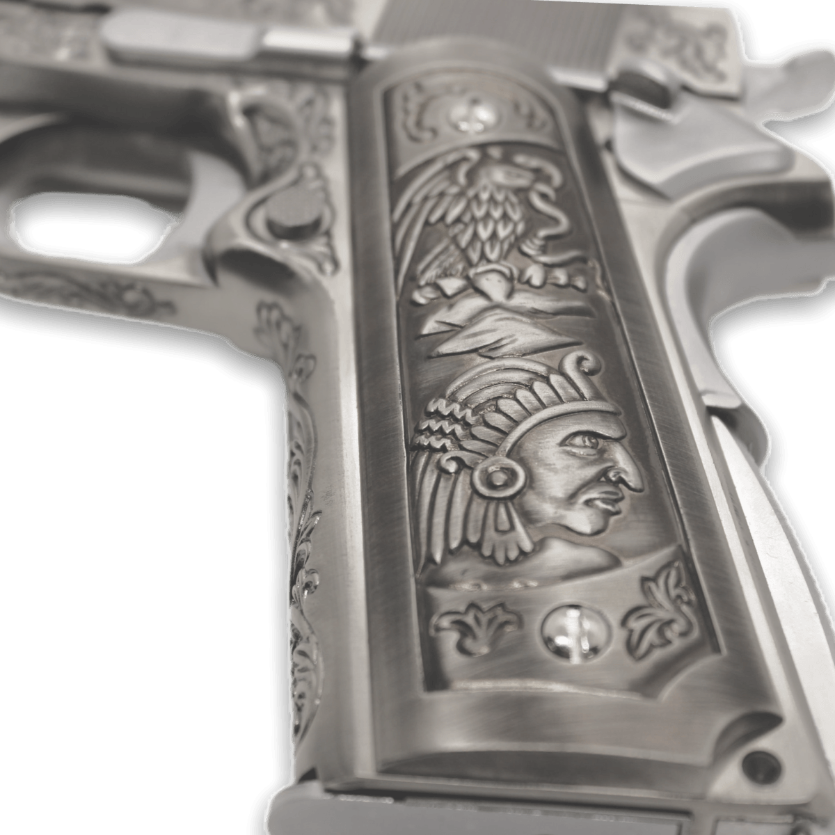 WE Tech 1911 Gelsoft Gas Blowback Pistole – Blumenmuster/Silber