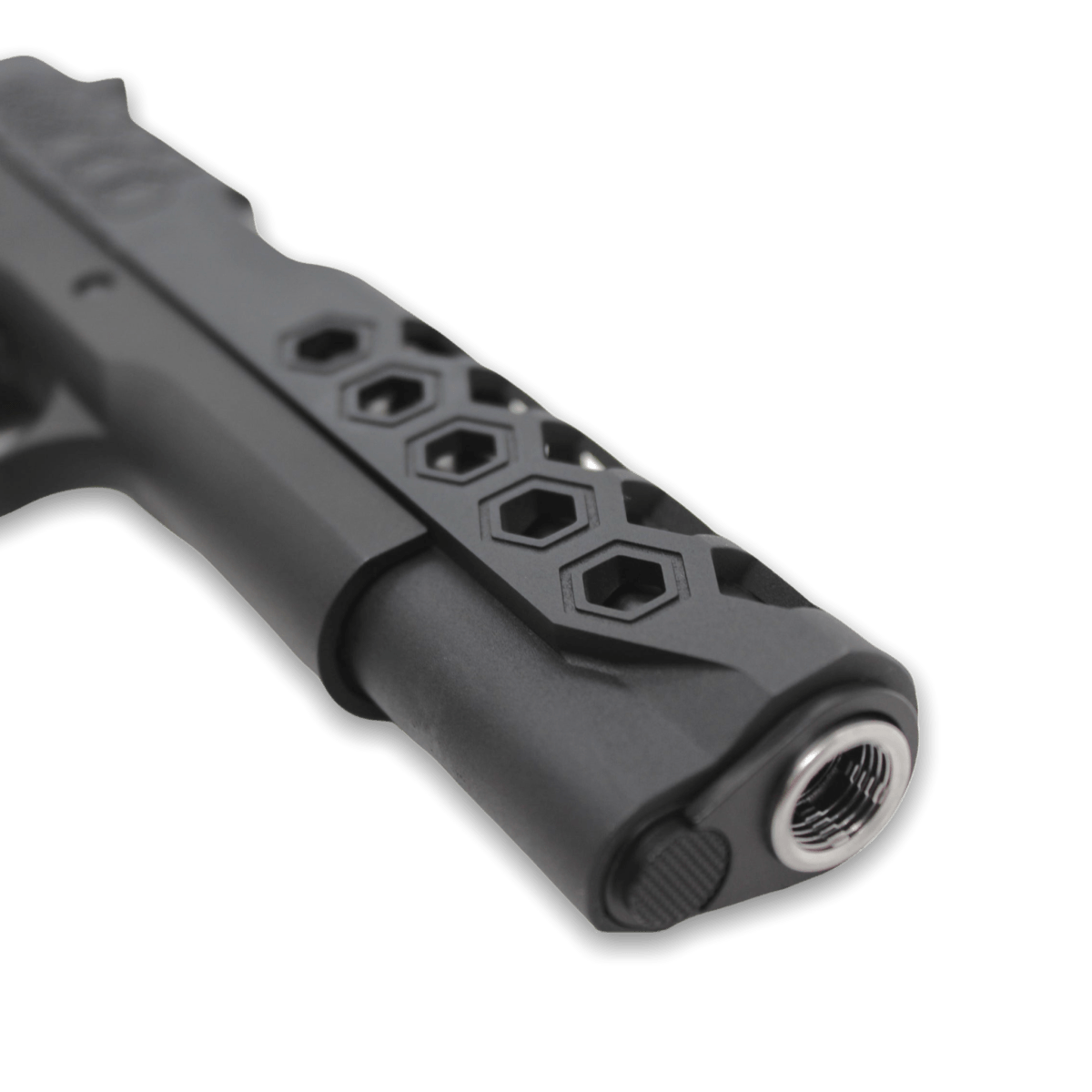 WE Tech 1911 Hex Cut Gelsoft Gas Blowback Pistole – Schwarz