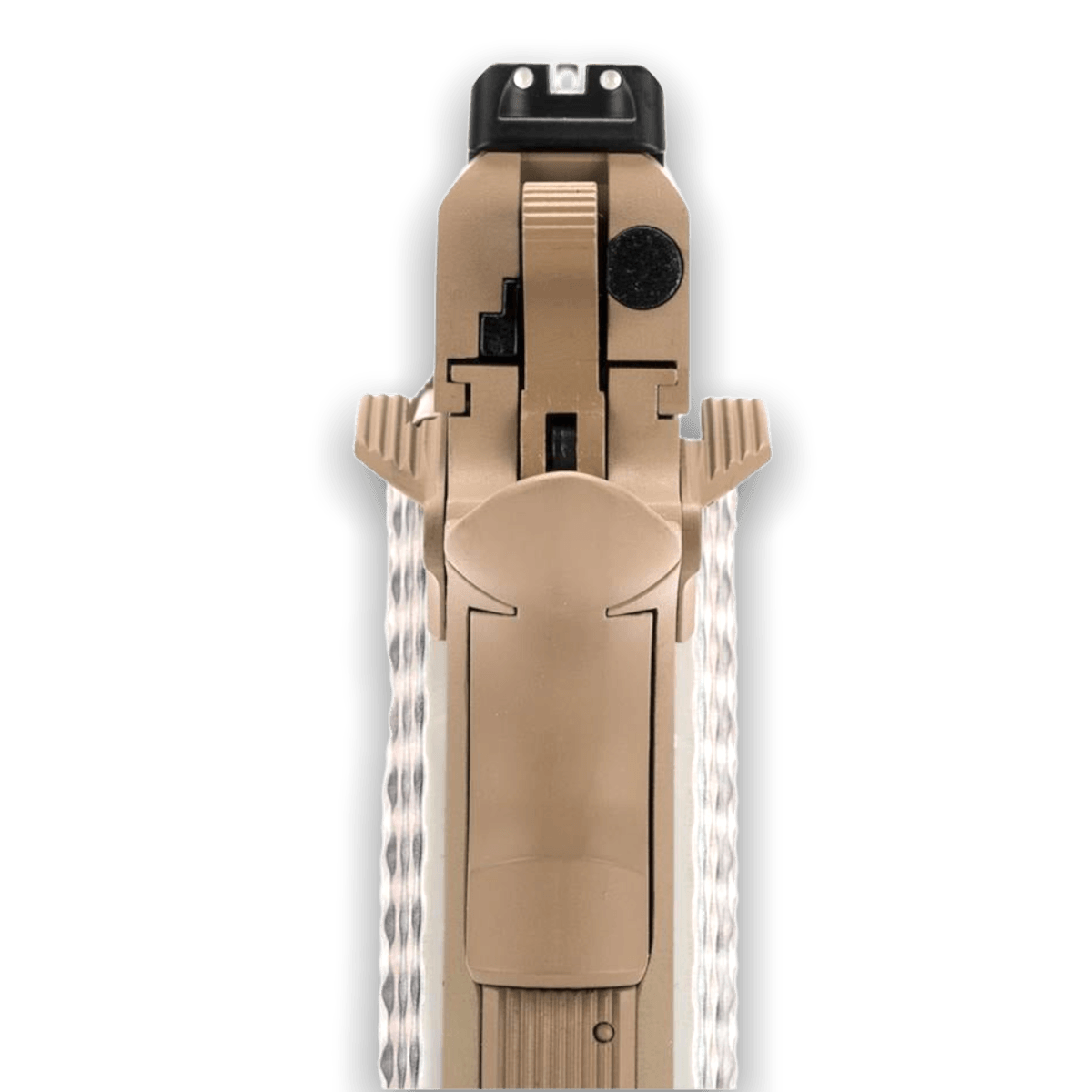 WE Tech 1911 M45A1 Gelsoft Gas Blowback Pistole – Hellbraun