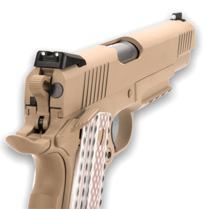 WE Tech 1911 M45A1 Gelsoft Gas Blowback Pistole – Hellbraun