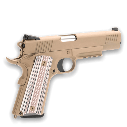 WE Tech 1911 M45A1 Gelsoft Gas Blowback Pistole – Hellbraun