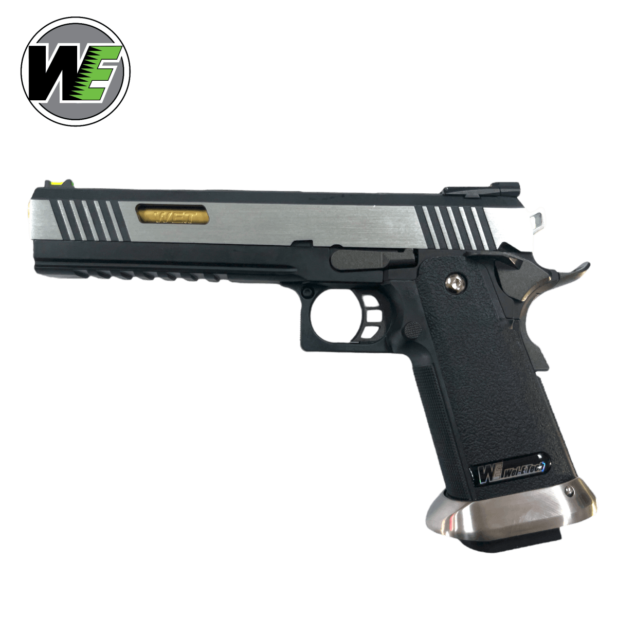 We Tech 6" Irex Hi-Capa Vollautomatische Gas-Blowback-Gel-Blaster-Pistole – Zweifarbig/Gold