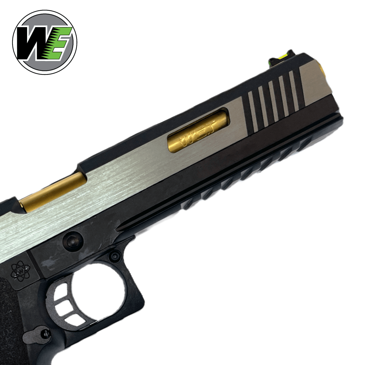 We Tech 6" Irex Hi-Capa Vollautomatische Gas-Blowback-Gel-Blaster-Pistole – Zweifarbig/Gold
