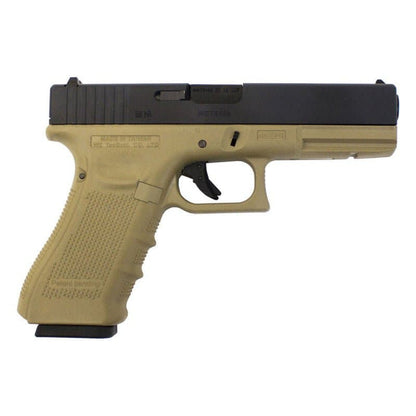 We Tech G17 Gen 4 Gas Blow Back Pistole – Schwarz/Hellbraun