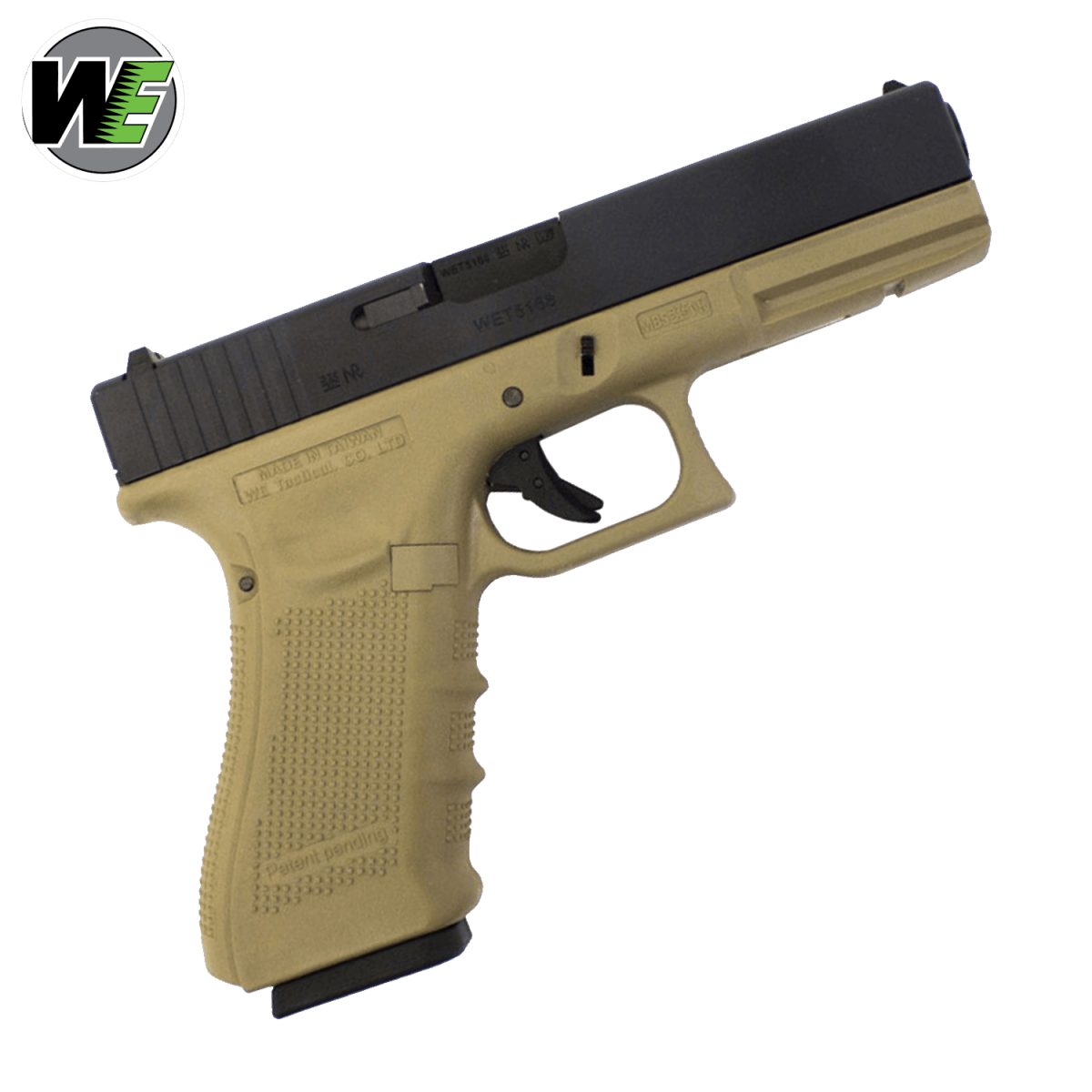 We Tech G17 Gen 4 Gas Blow Back Pistole – Schwarz/Hellbraun