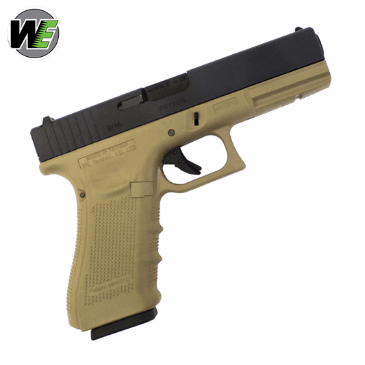 We Tech G17 Gen 4 Gas Blow Back Pistole – Schwarz/Hellbraun
