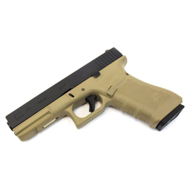 We Tech G17 Gen 4 Gas Blow Back Pistole – Schwarz/Hellbraun