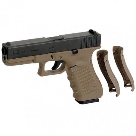 We Tech G17 Gen 4 Gas Blow Back Pistole – Schwarz/Hellbraun