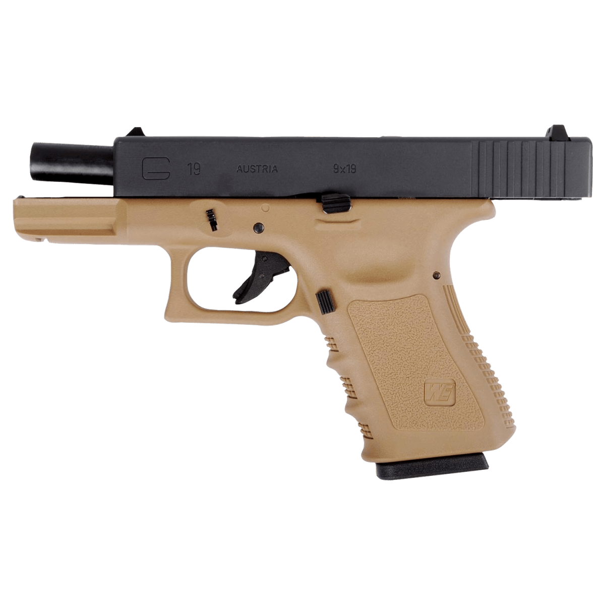 We Tech G19 Gen 3 GBB Gel Blaster – Hellbraun