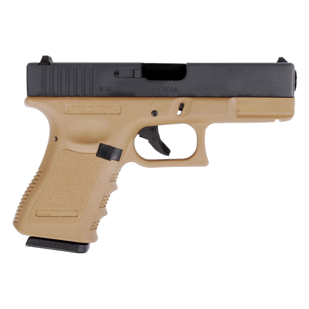 We Tech G19 Gen 3 GBB Gel Blaster – Hellbraun