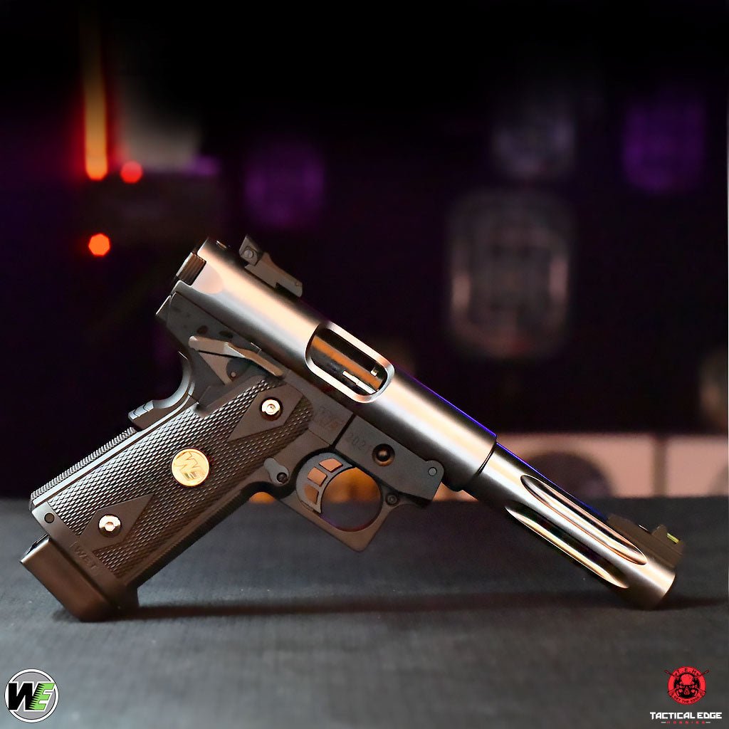 We Tech Hi-Capa 5.1 Galaxy Premium S GBB Pistole – Slide K Rahmen – Silber