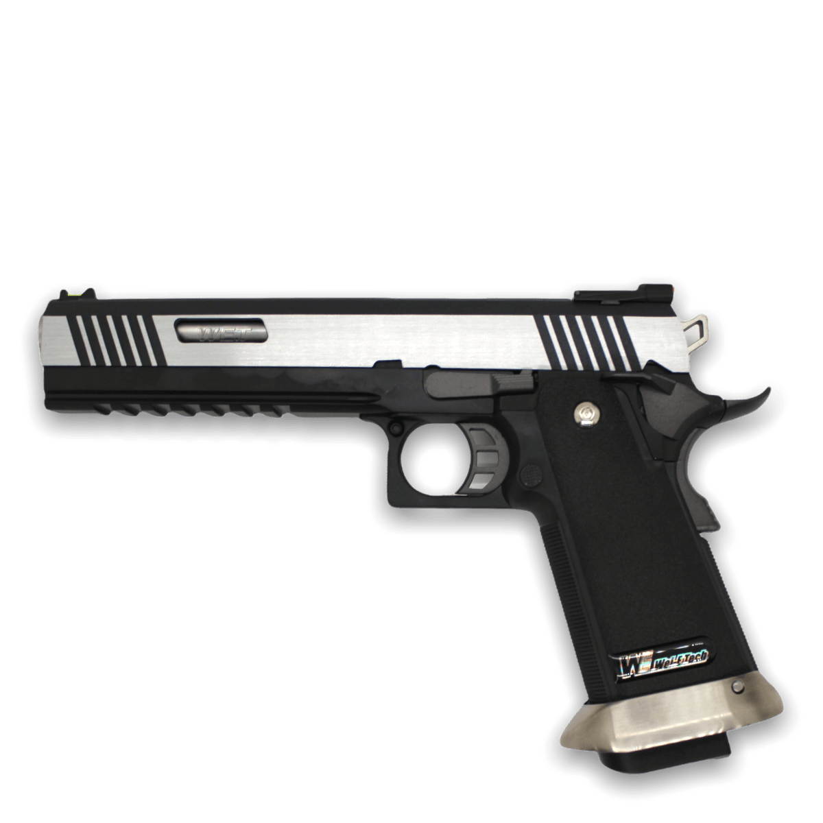 WE-Tech Hi-Capa 6" I-REX Competition Gas Blowback Gel Blaster Pistole – zweifarbig